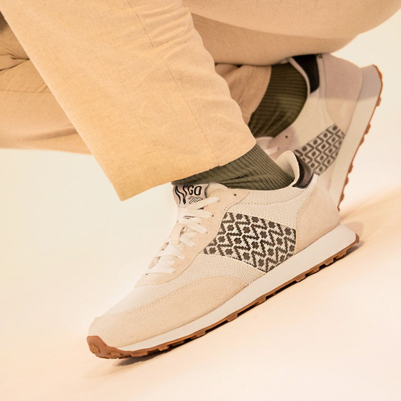 N'GO Sneaker Hoi An – sportliches Mesh-Modell in Grau und Schwarz