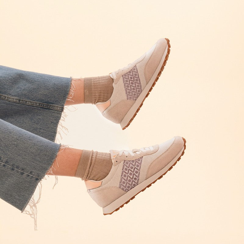 N'GO Sneaker Hoi An aus Mesh – in Lavendelviolett und Pfirsichrot für Damen und Herren