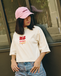 DAMEN-T-SHIRT REFRESHED NATURWEISS