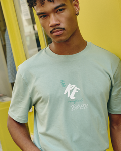 HERREN-T-SHIRT RECRAFTED MANDELGRÜN