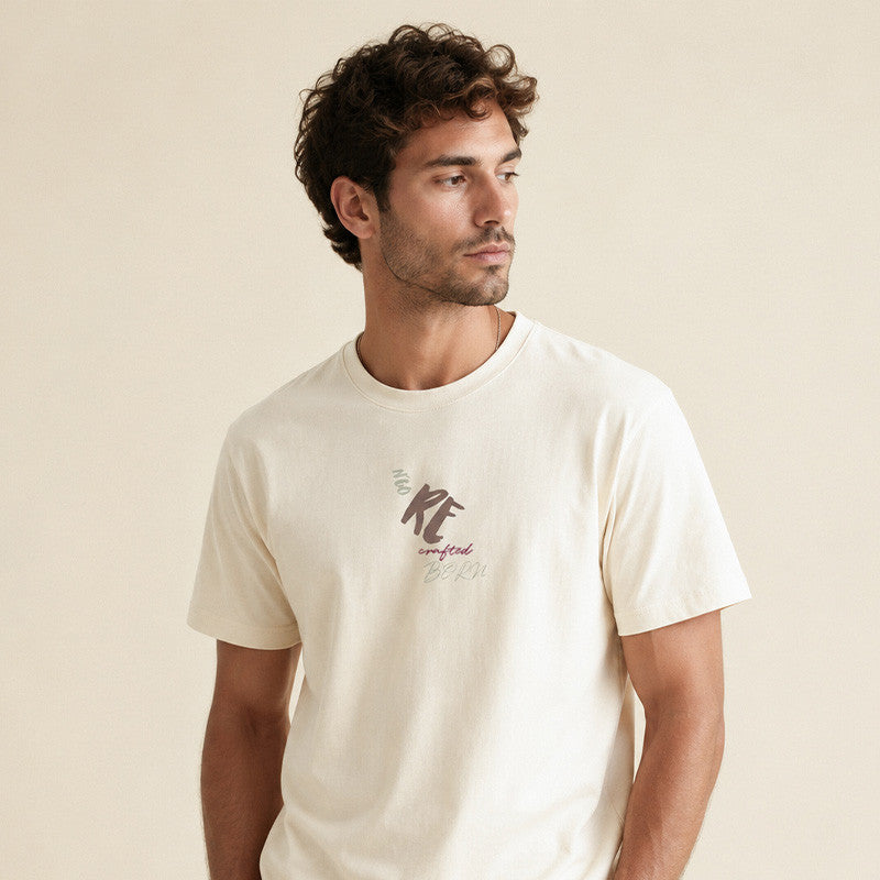 HERREN-T-SHIRT RECRAFTED NATURWEISS