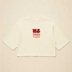 DAMEN-T-SHIRT REFRESHED NATURWEISS